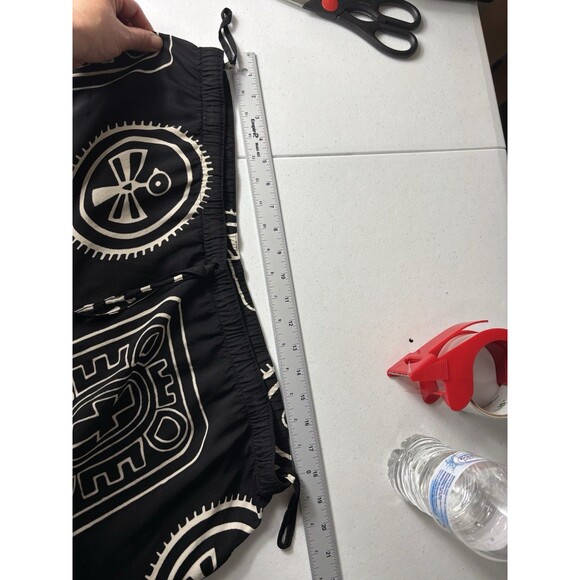 Ashro Skirt Women Black Tribal Midi A-Line Drawstring Rayon Mid Rise XL - Picture 10 of 14